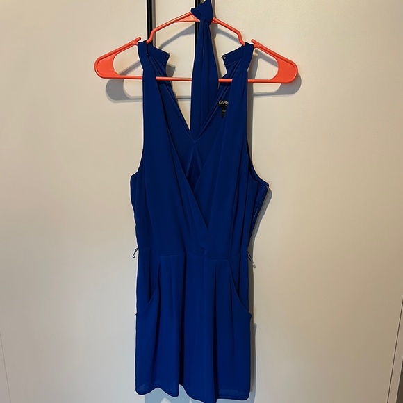 Express Pants - EXPRESS Royal Blue Sleeveless Romper